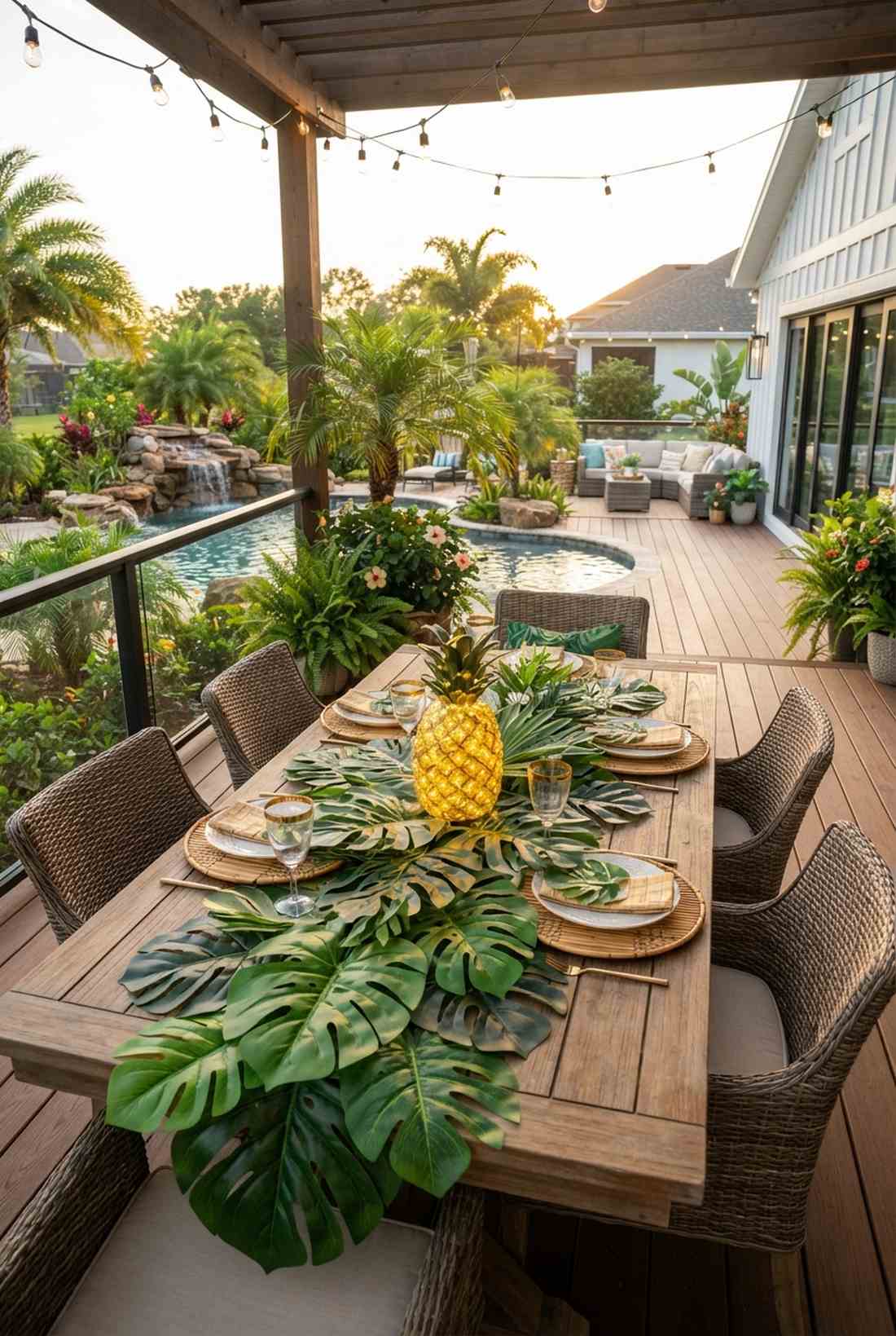 tropical paradise setting