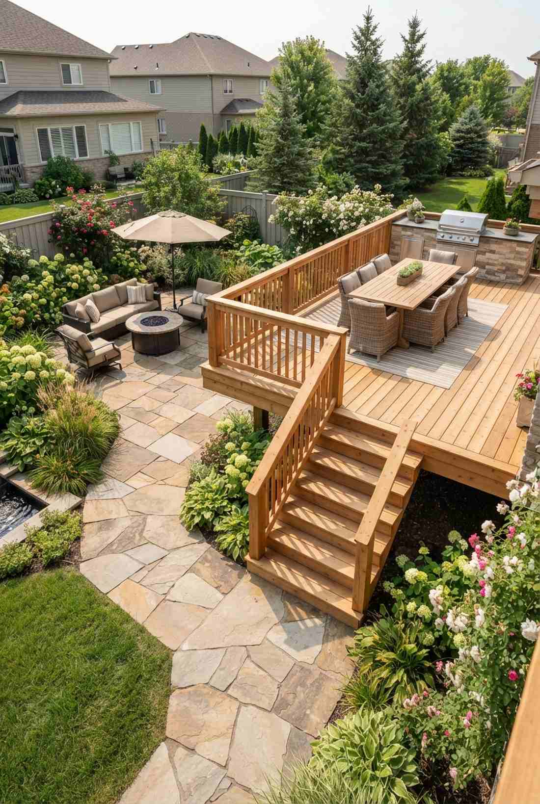 upper dining lower patio combination