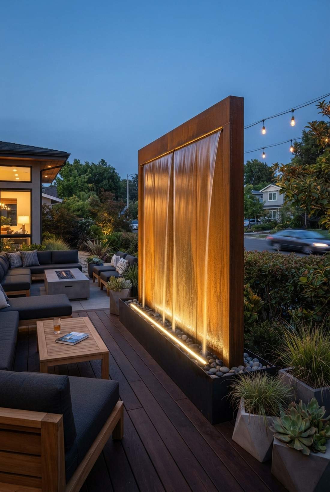 vertical blade water wall