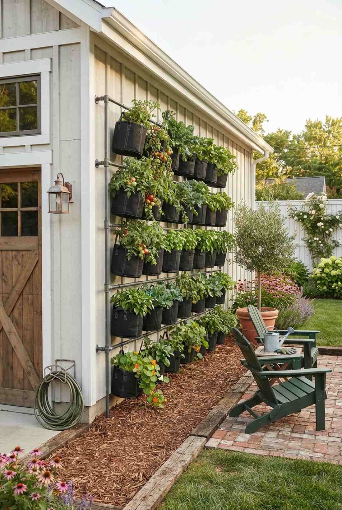 vertical pallet garden