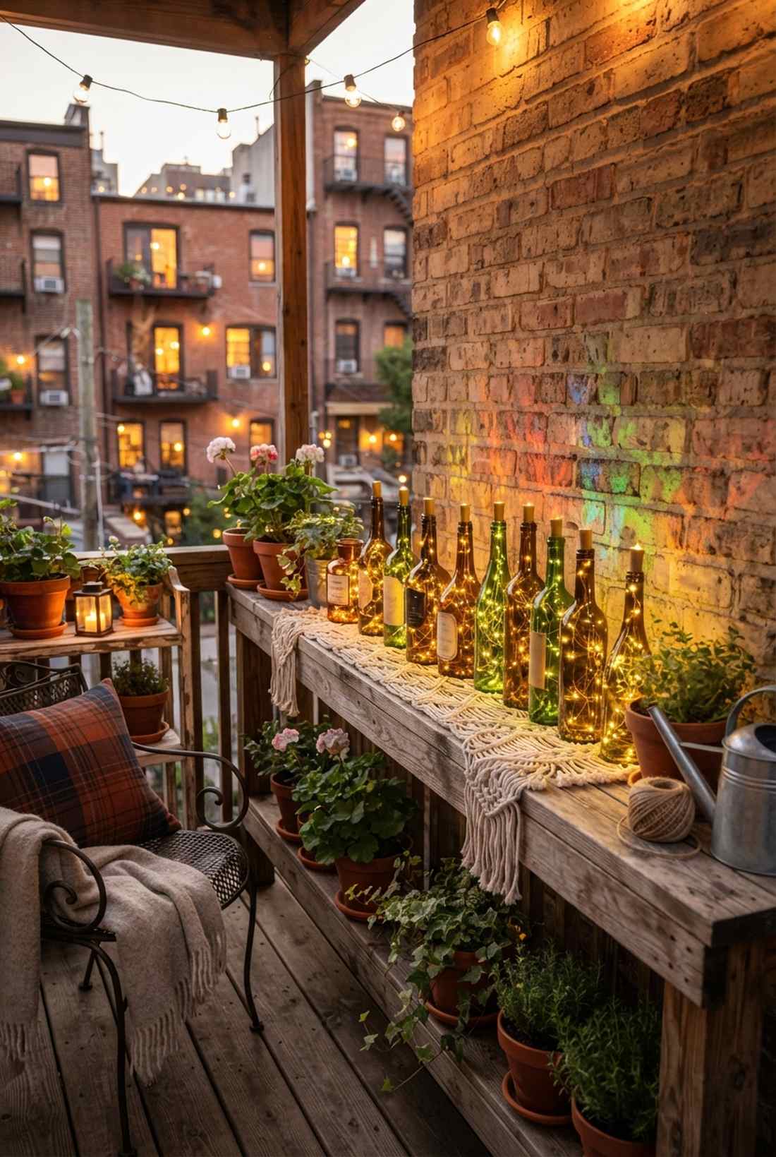 vintage bottle fairy light collection