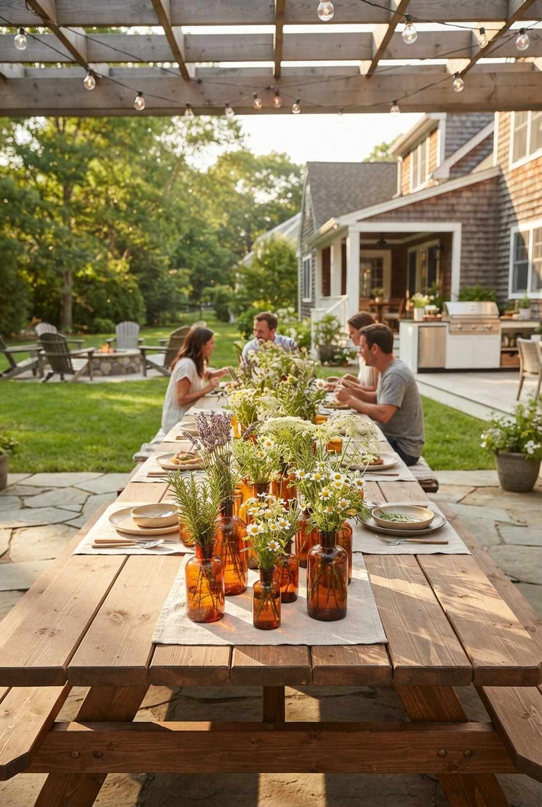 wildflower and herb centerpieces
