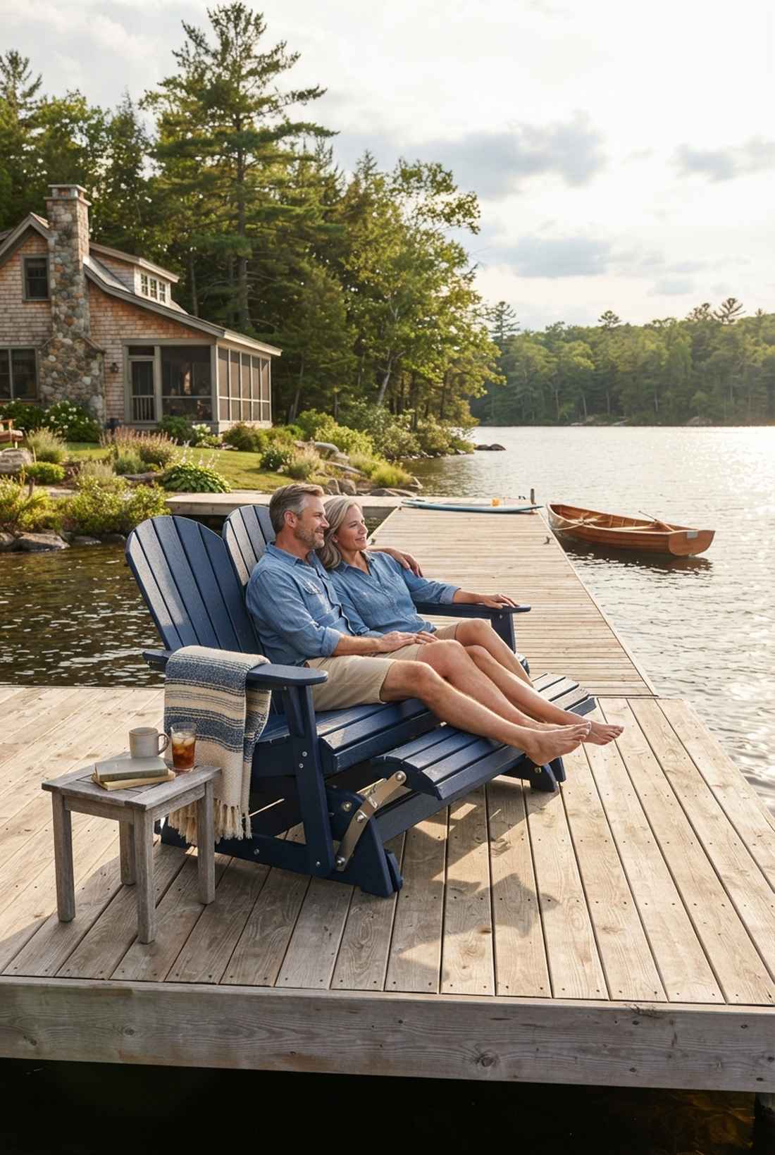 adirondack style outdoor glider