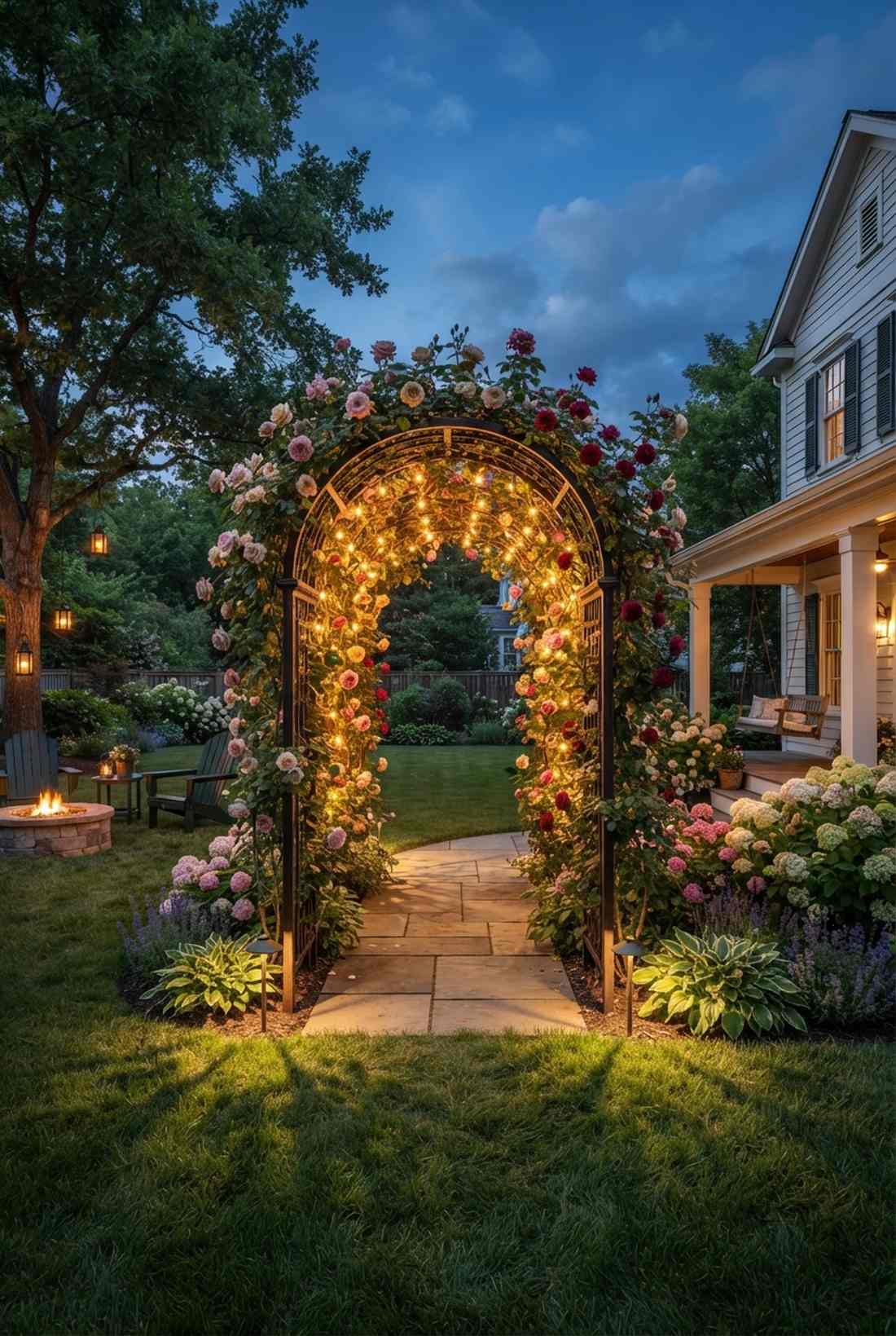 climbing rose arbor entrance