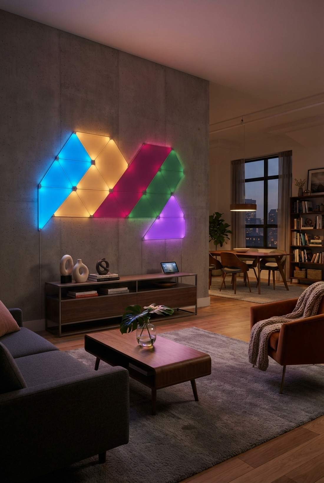 color blocked sections
