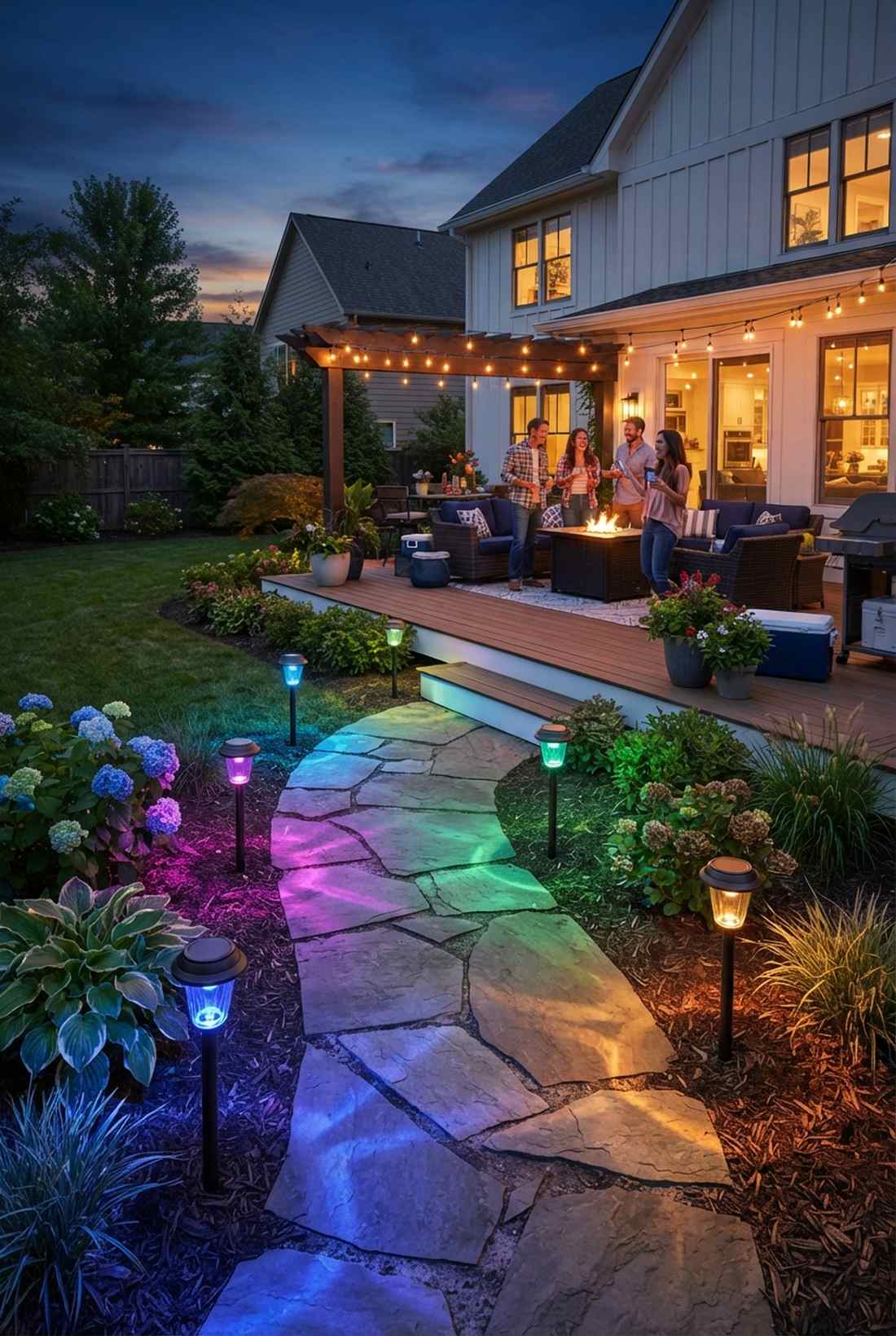 color changing rgb path lights