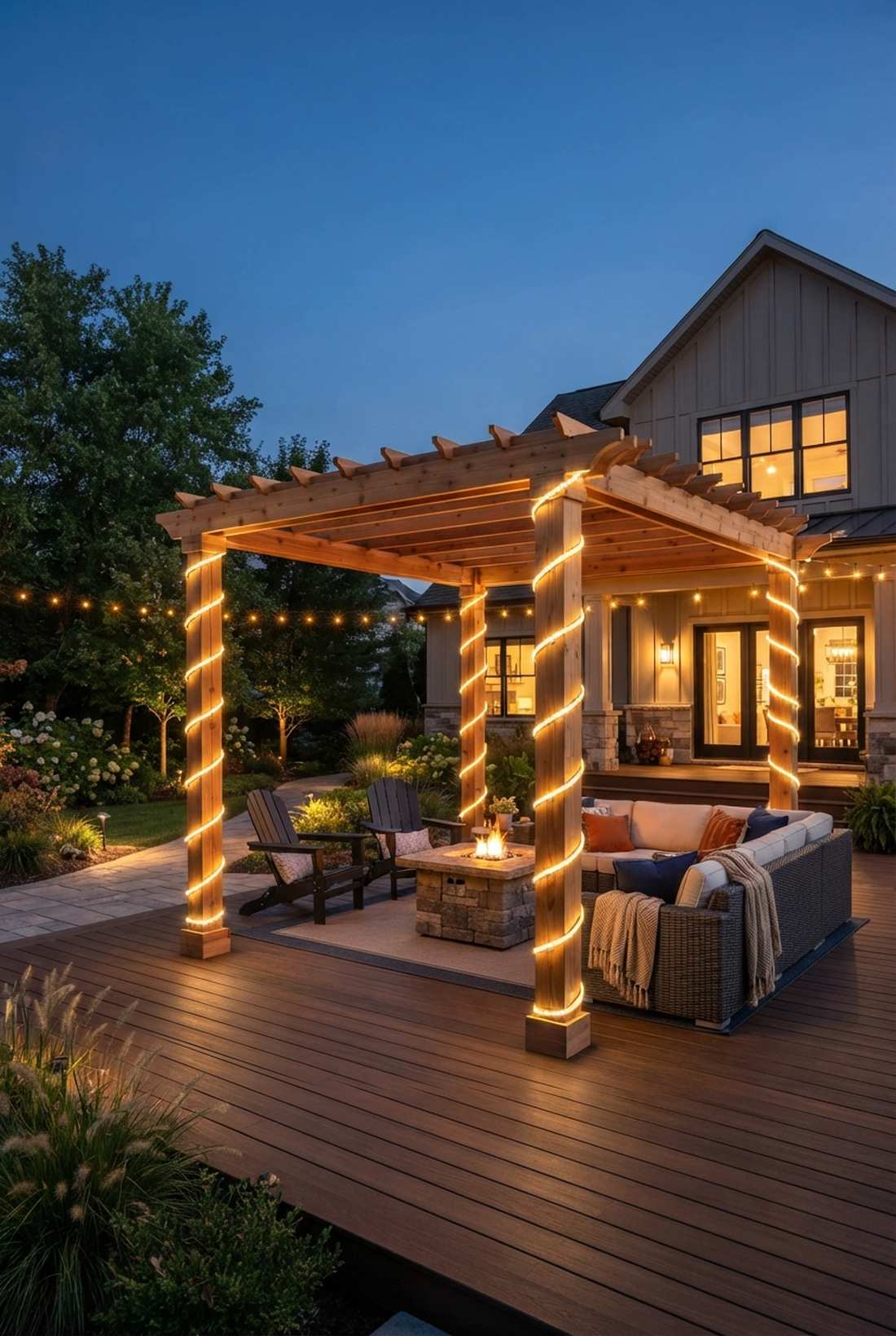 column wrap lighting strips