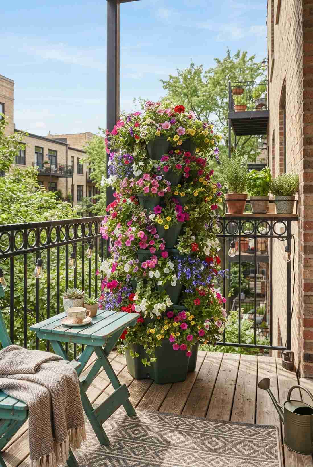 corner tower planters