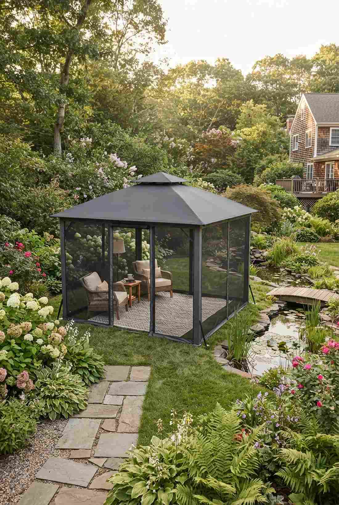 freestanding screen house pavilion