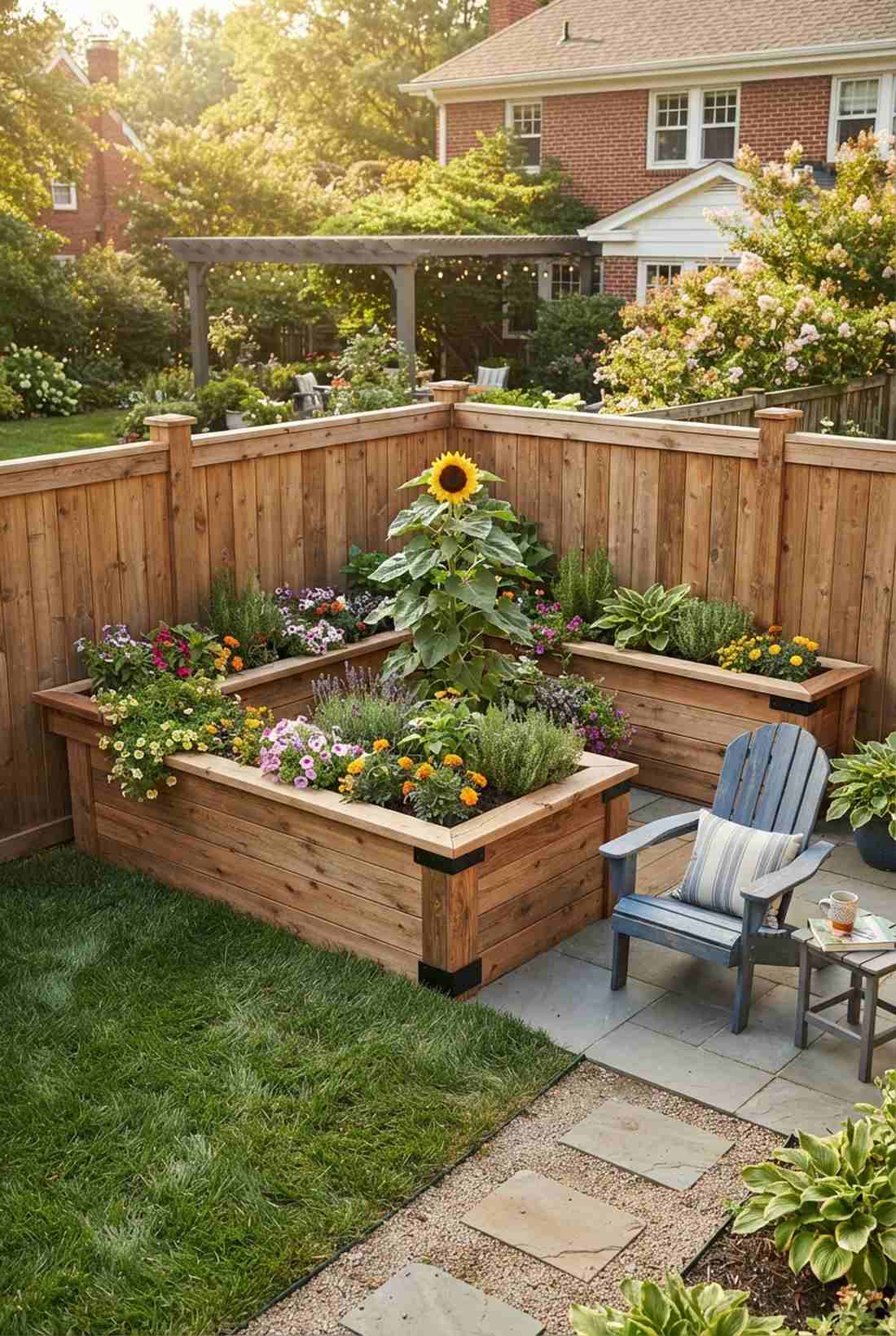 l shaped corner bed with extended arms