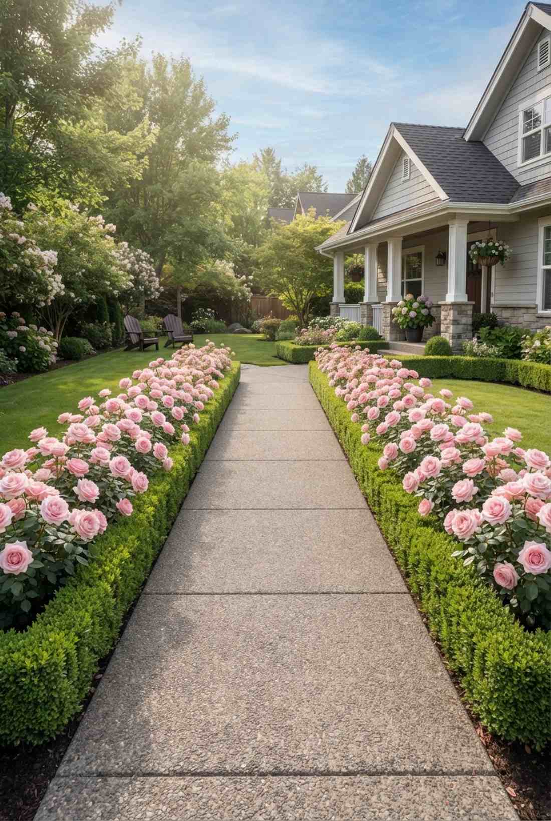 mirrored rose beds