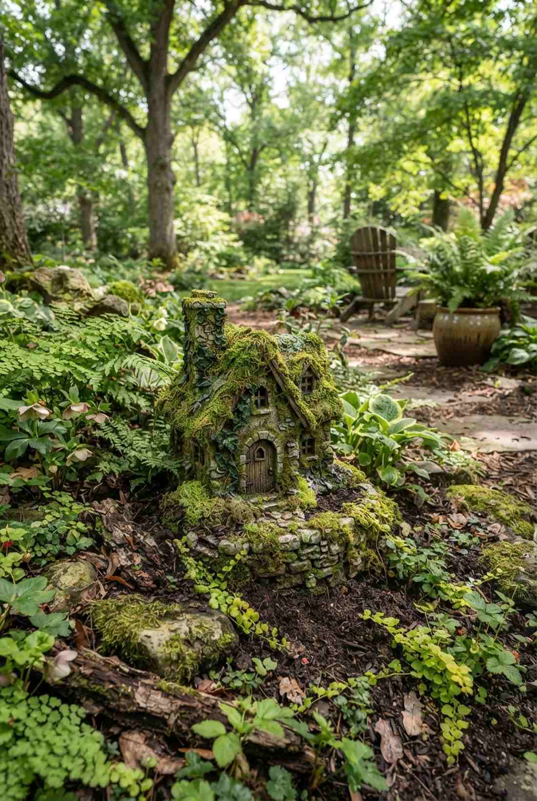 moss covered stone cottage