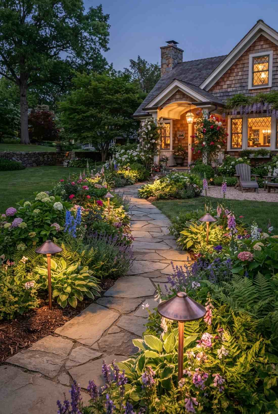 mushroom cap path lights