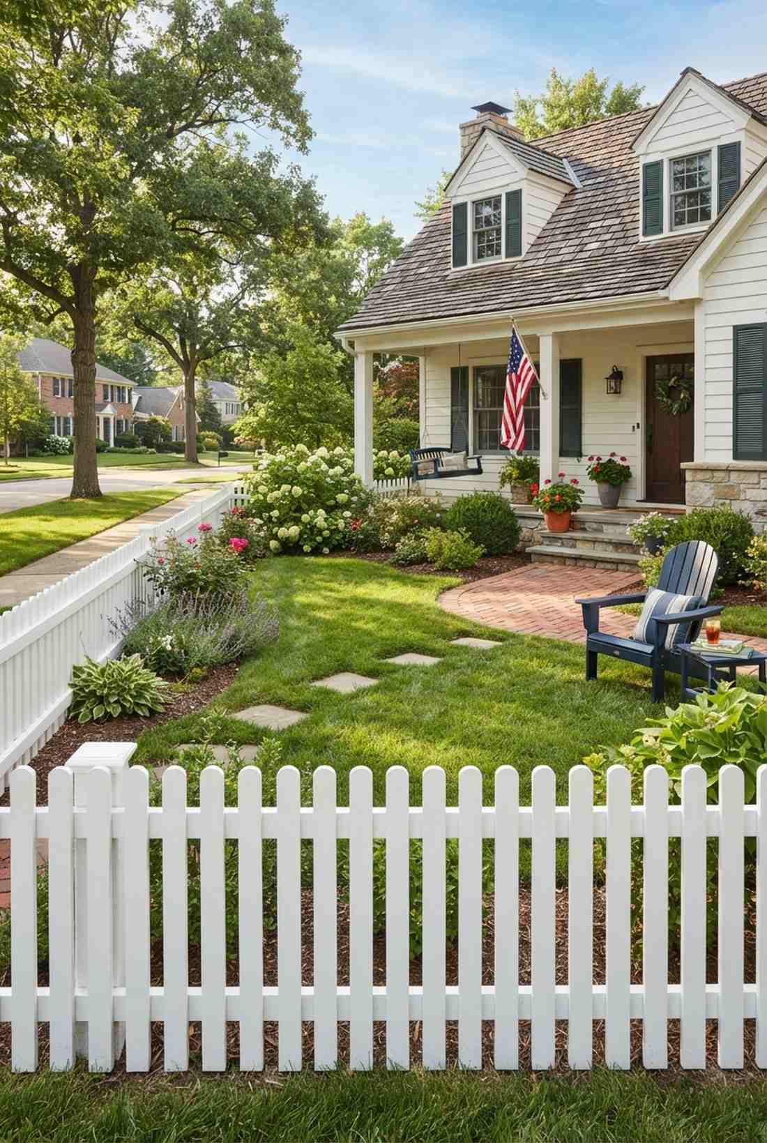 picket fence with narrow spacing