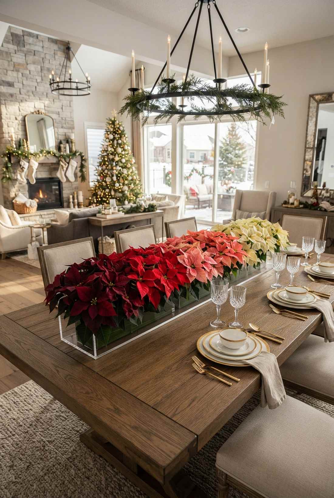 poinsettia gradient arrangement