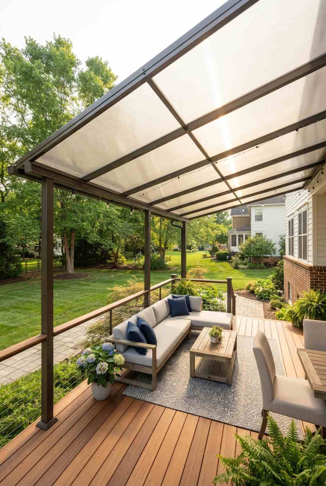 polycarbonate panel roof system