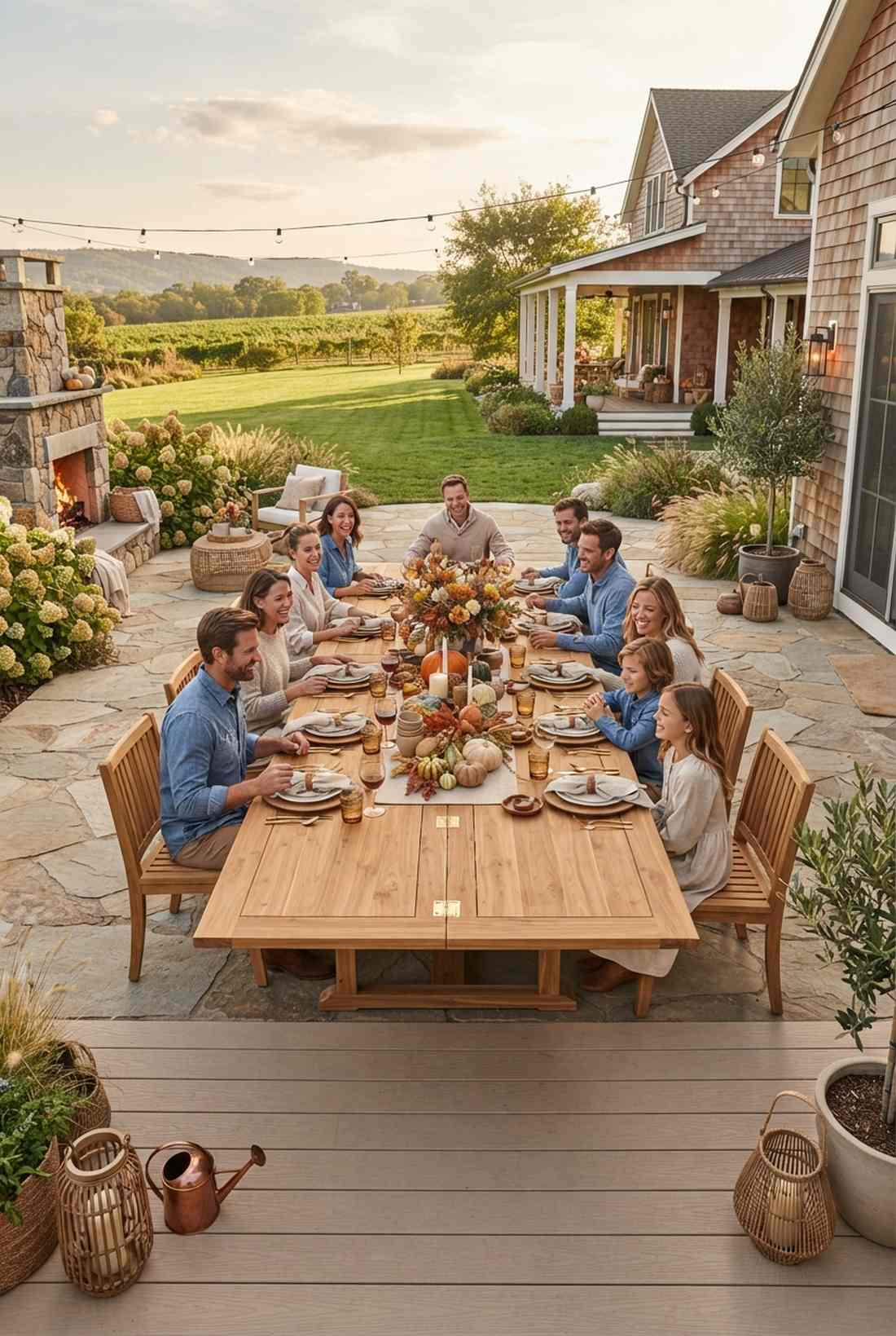 rectangular extension table set