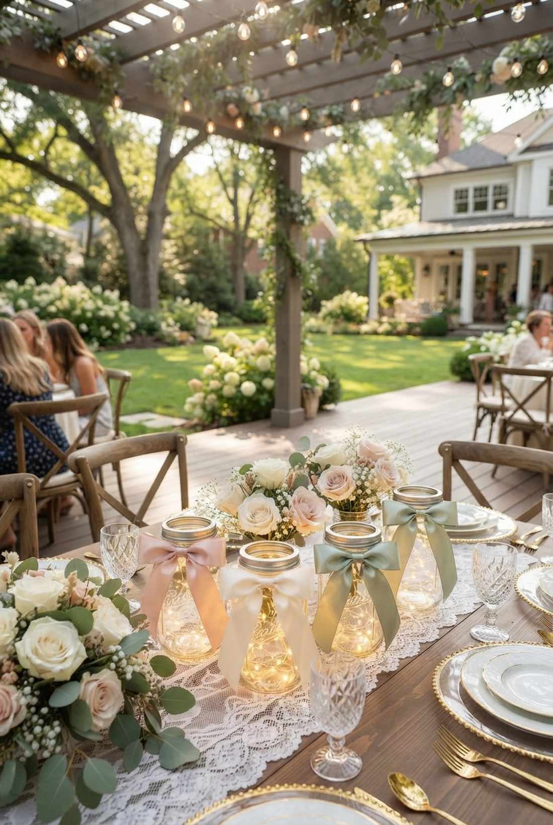 ribbon bow accent jars