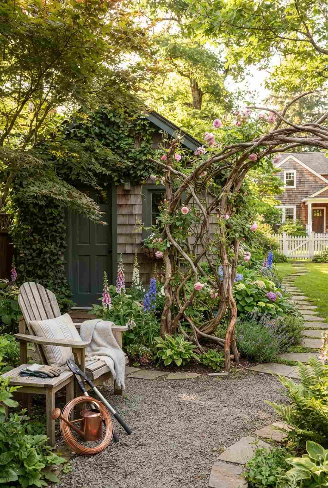 rustic branch trellis