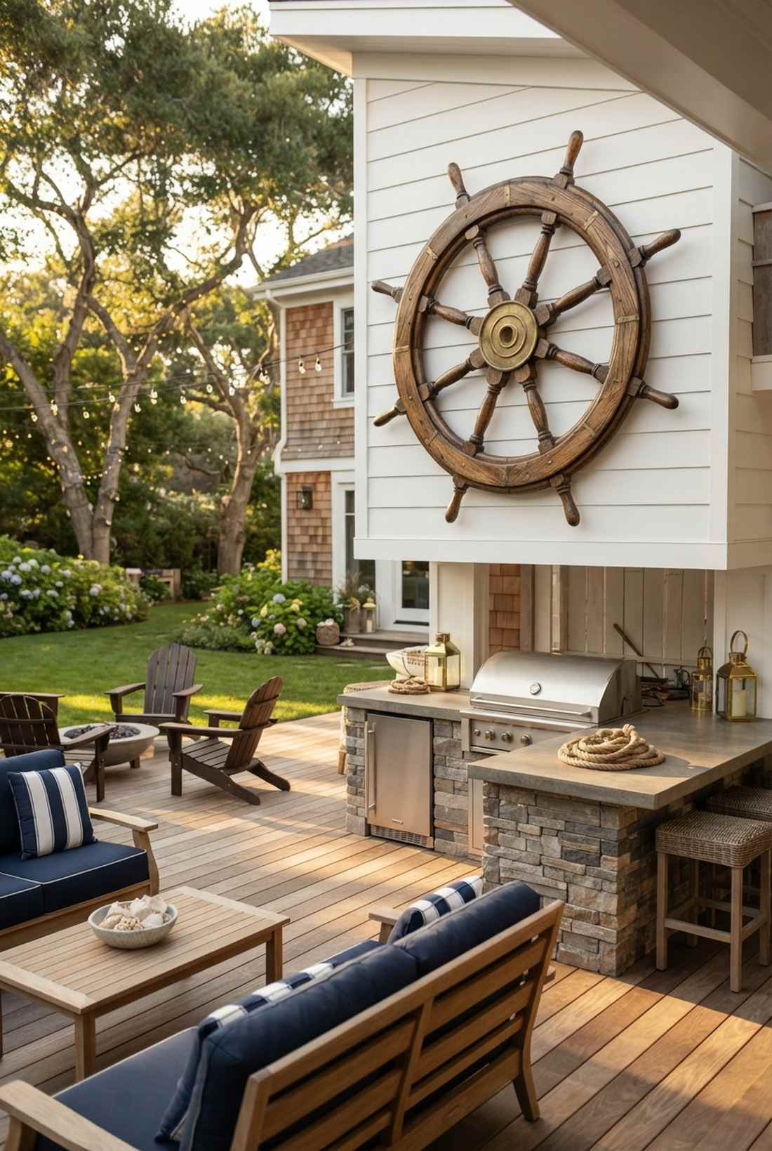 ship wheel wall mount