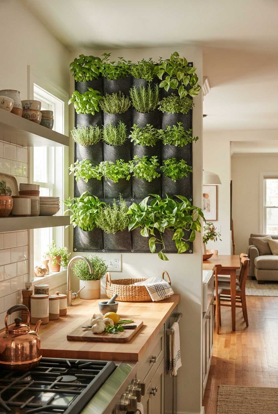 slim wall mounted pocket planters