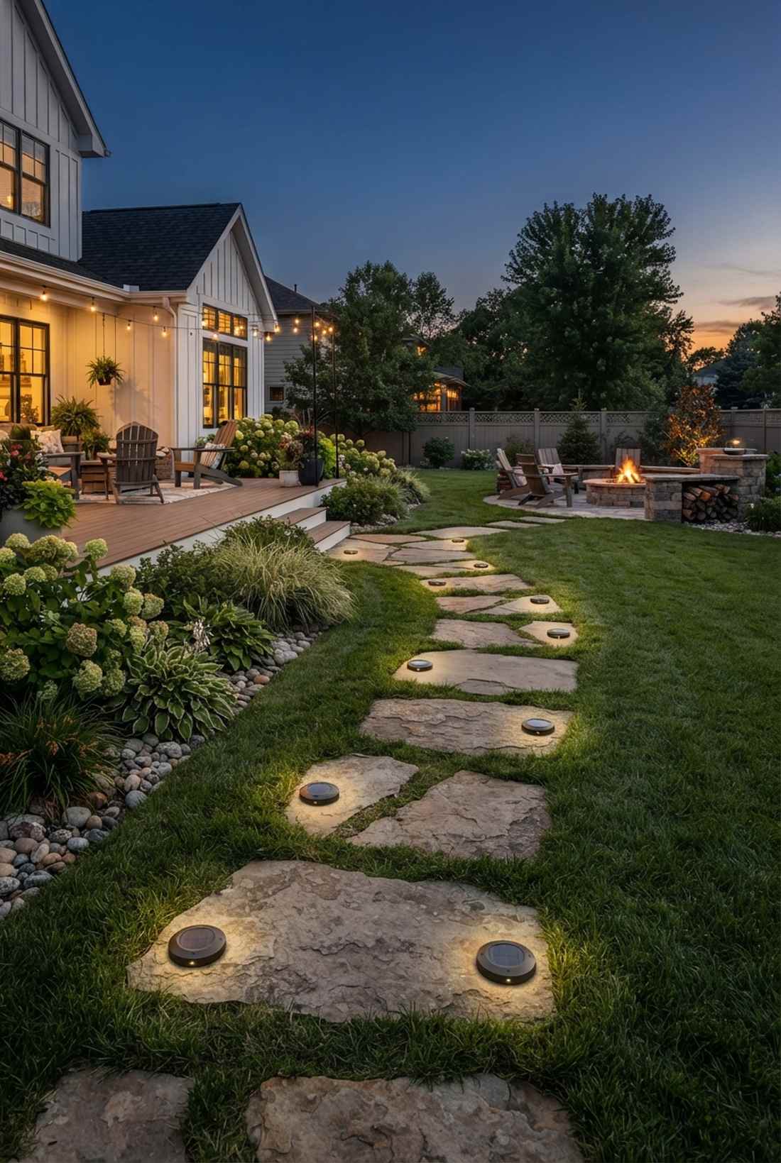 stepping stone lights for informal paths