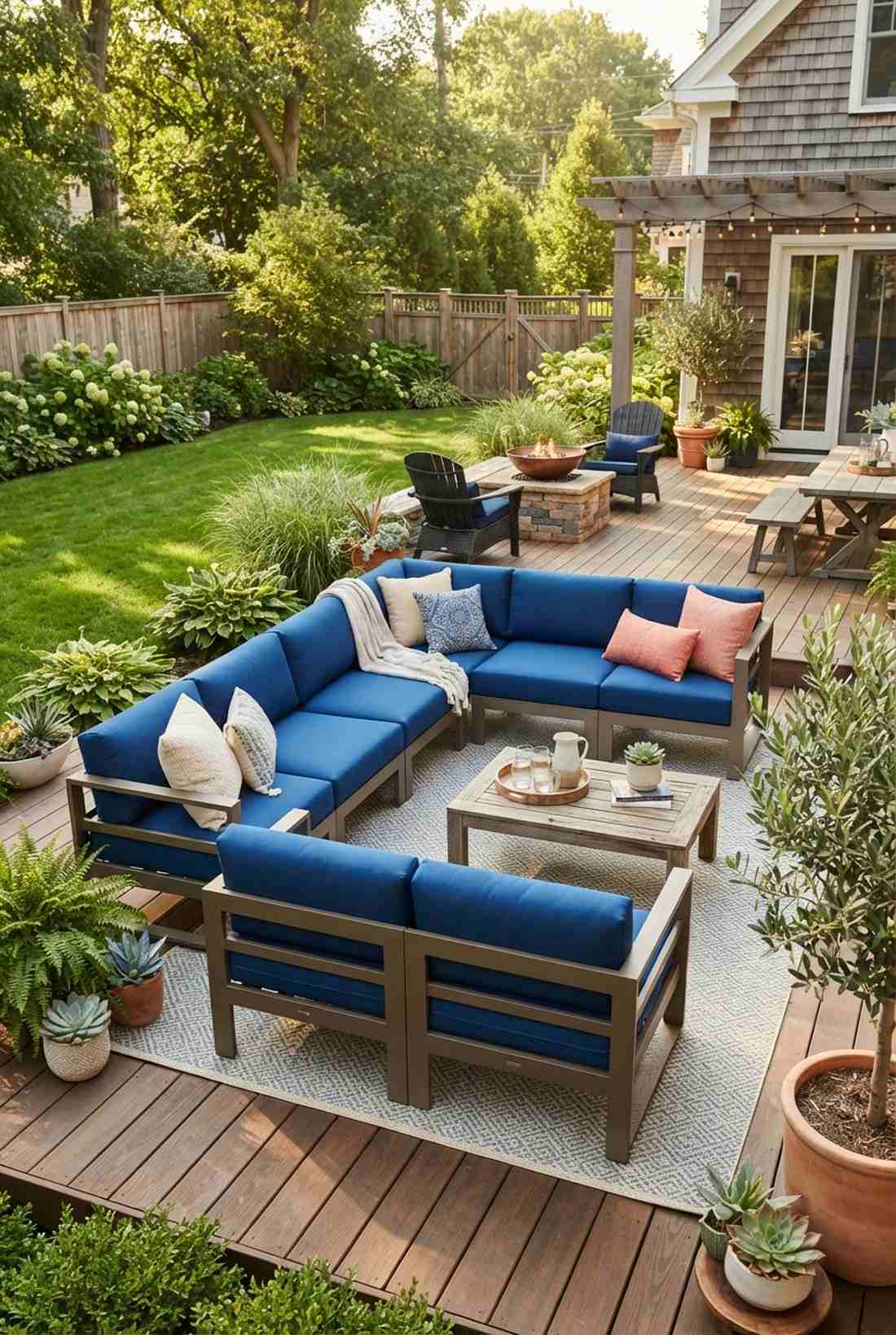sunbrella cushioned all weather sectional