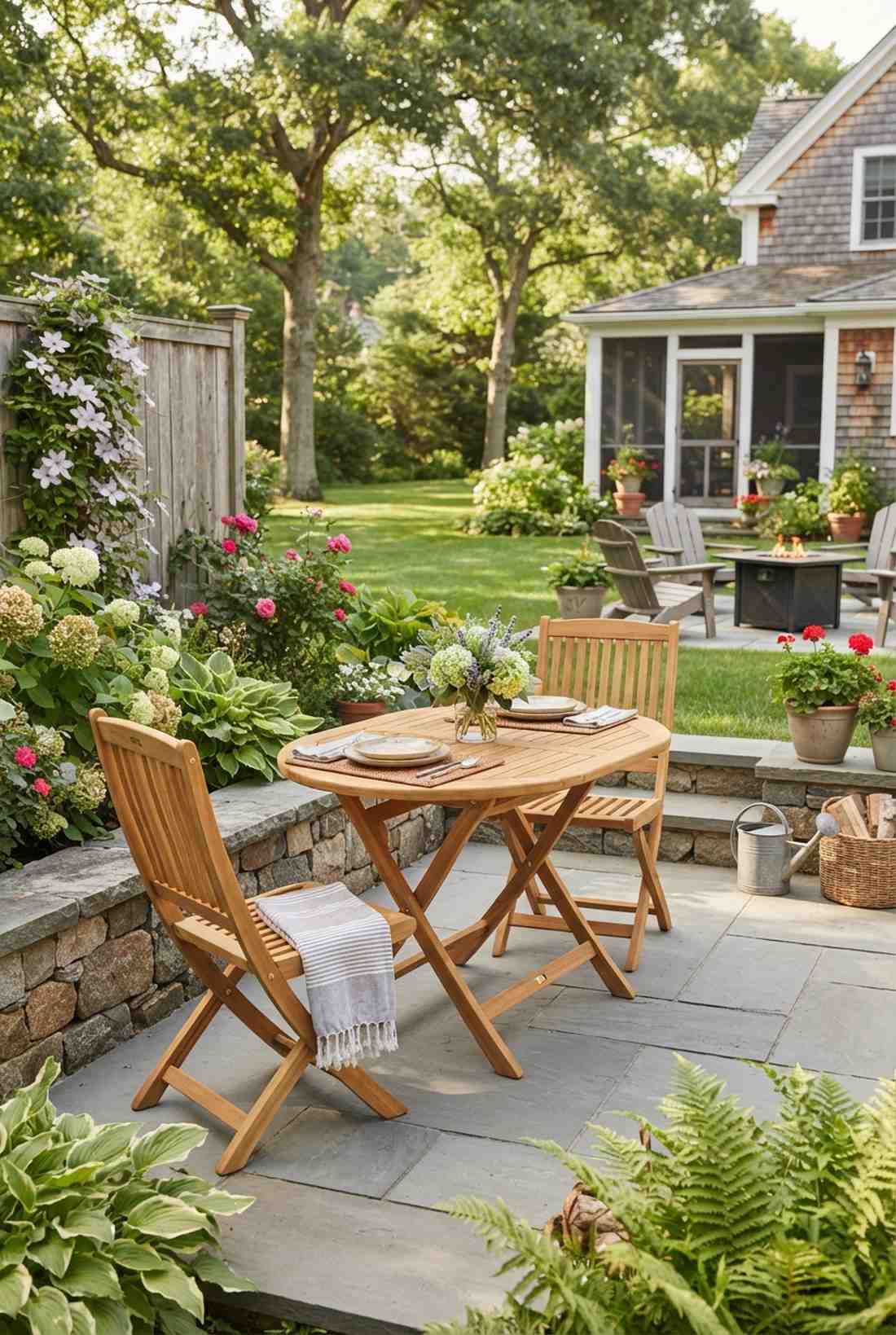 teak folding oval bistro set