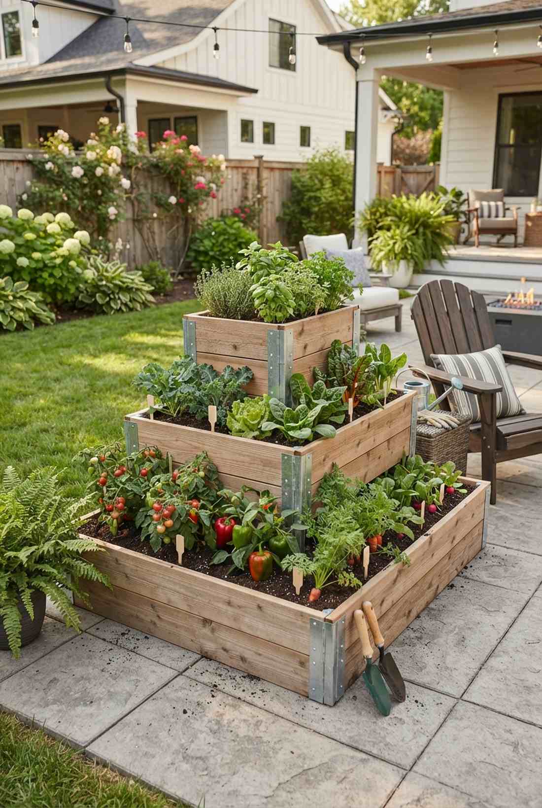 three tier cascade bed