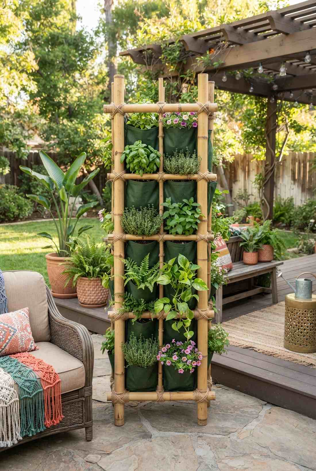 three tier corner cascade