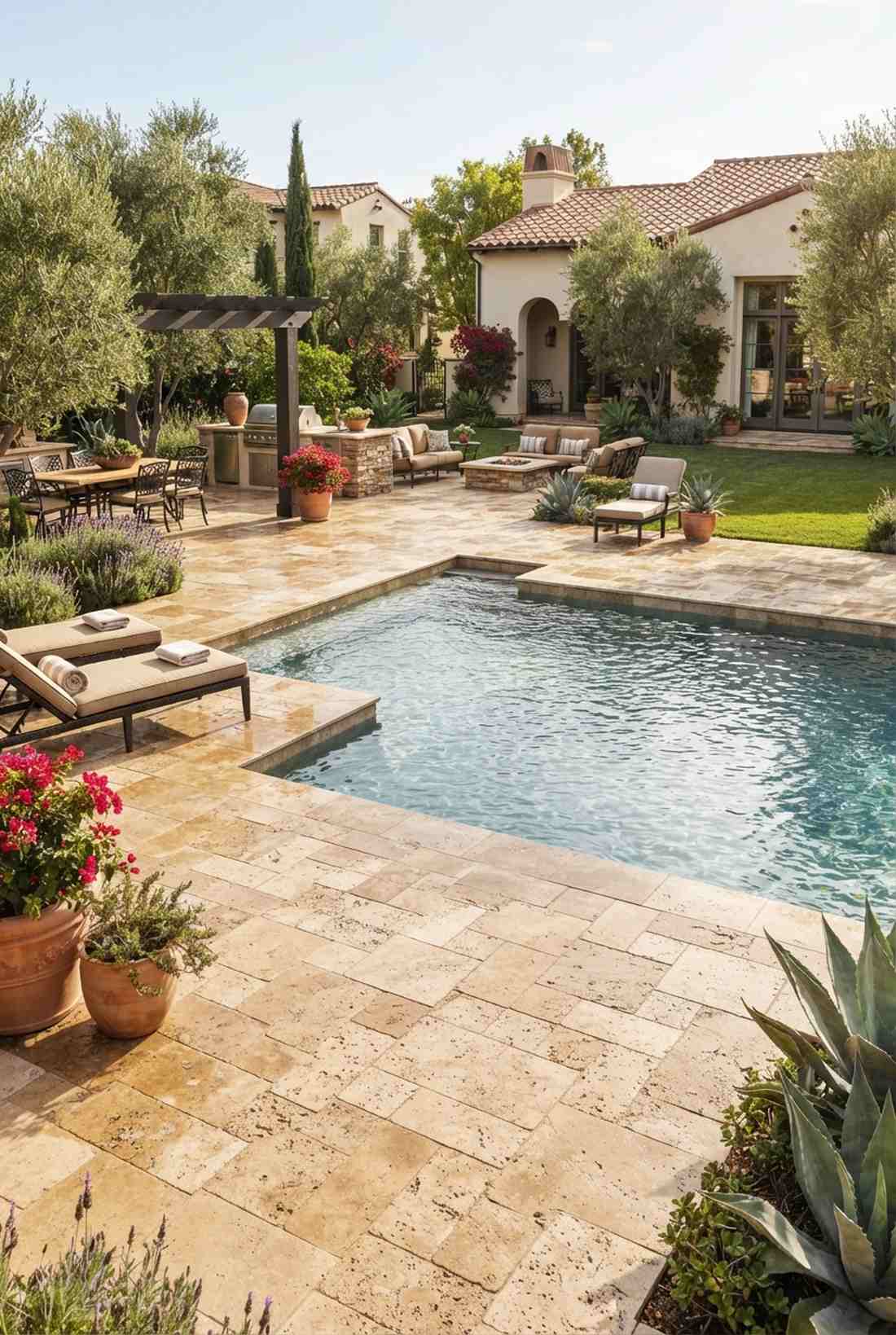 travertine stone pavers