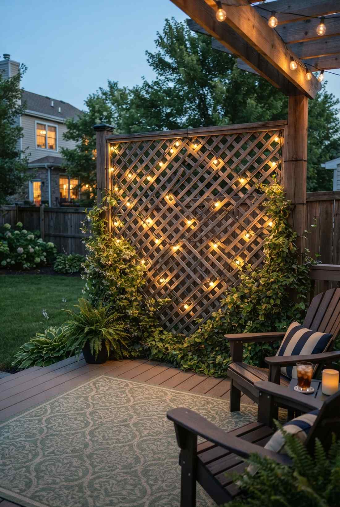 trellis woven globe lights