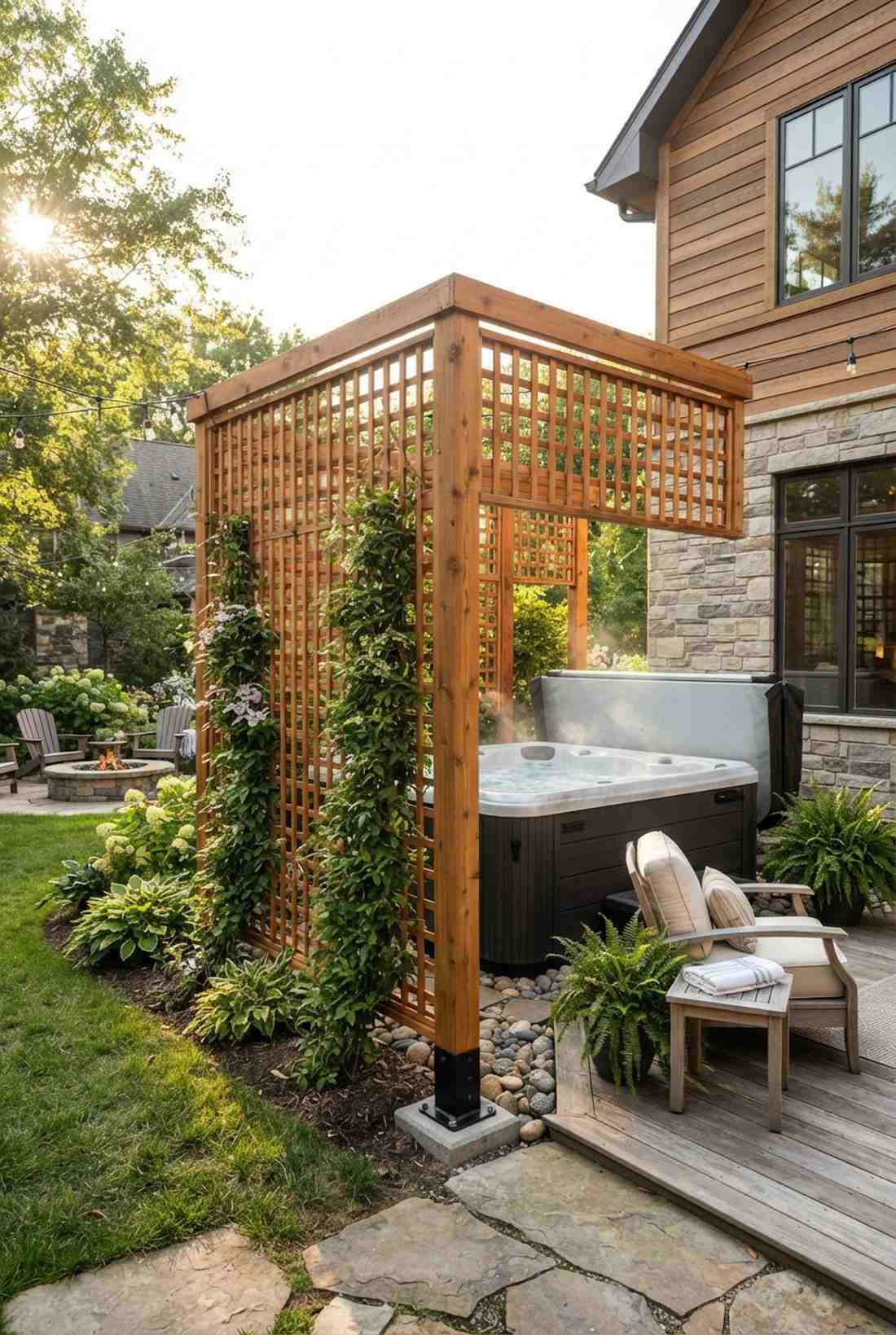 window frame trellis accent