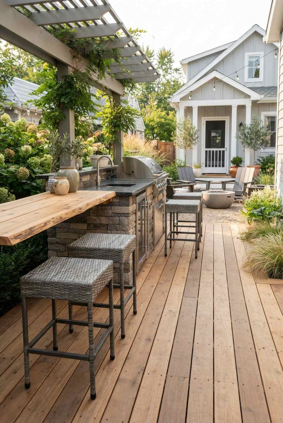 backless wicker stools for minimalist appeal