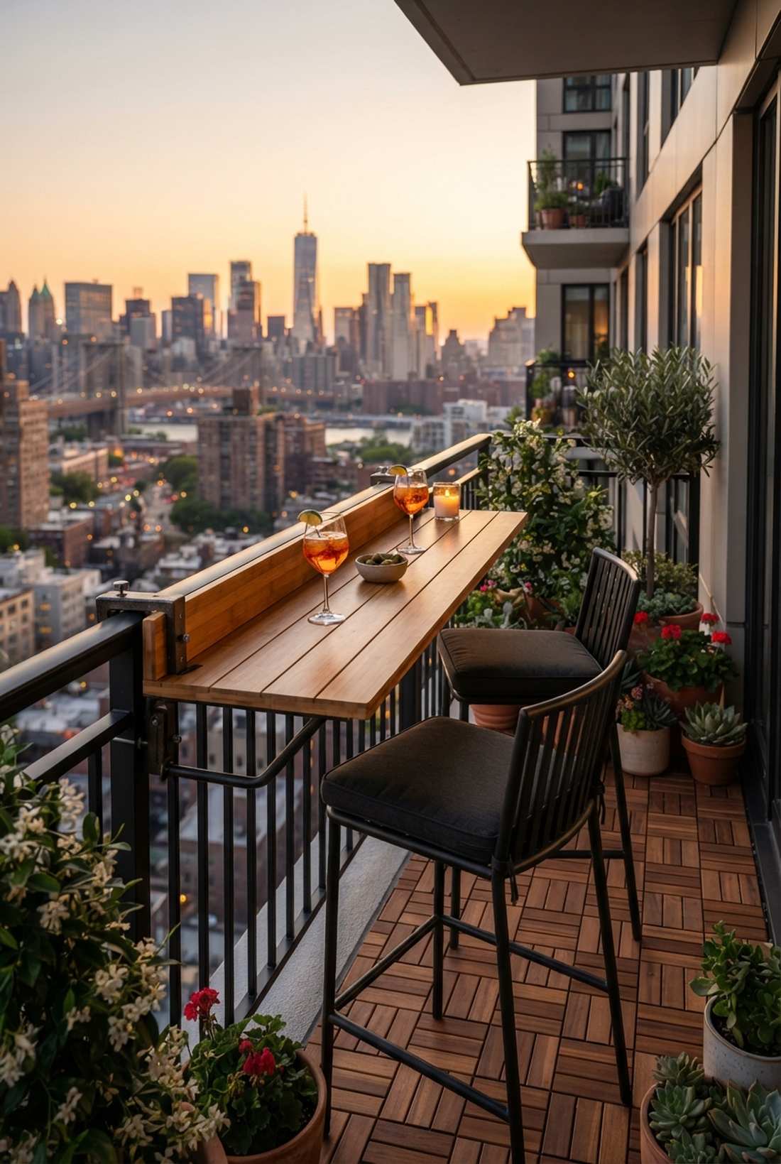 bar height rail tables