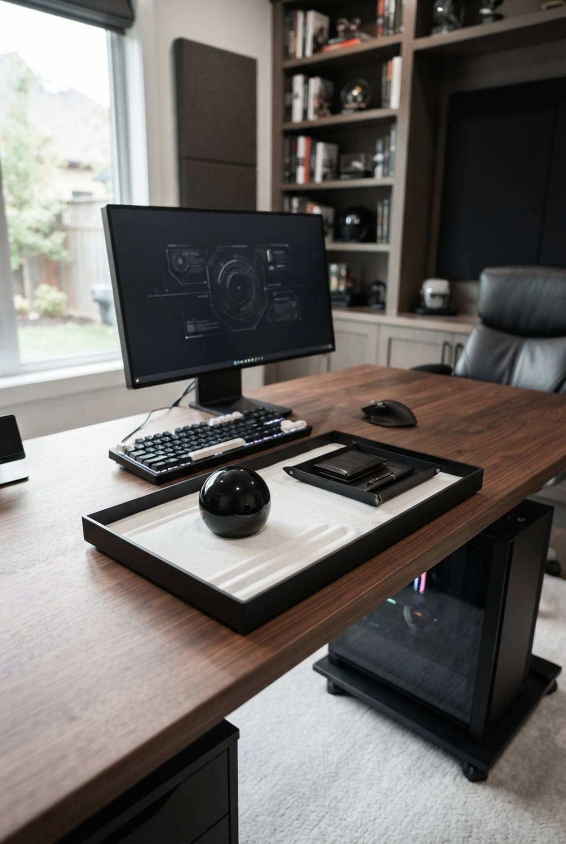 black matte steel tray system