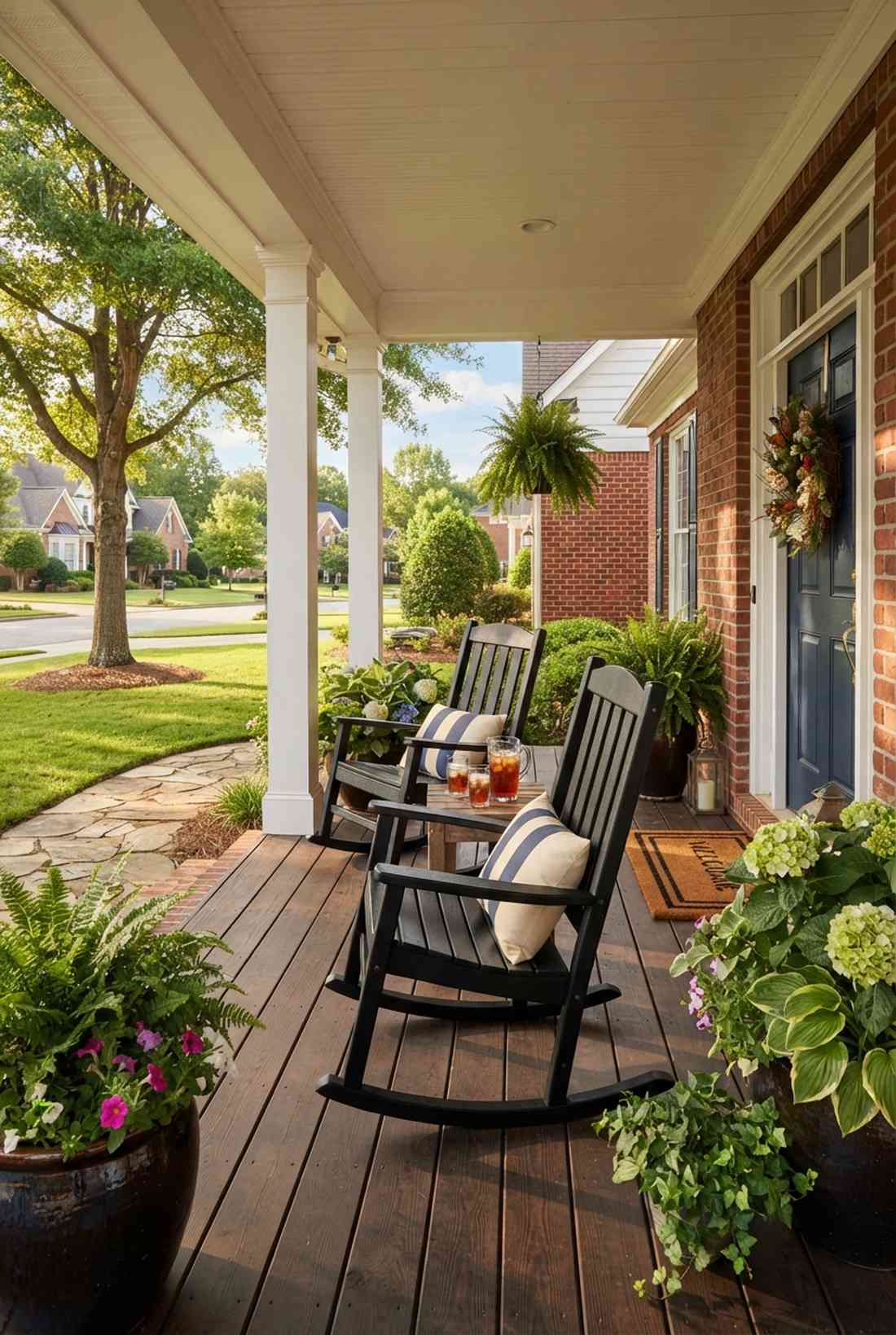 black rocking chairs for porch tradition