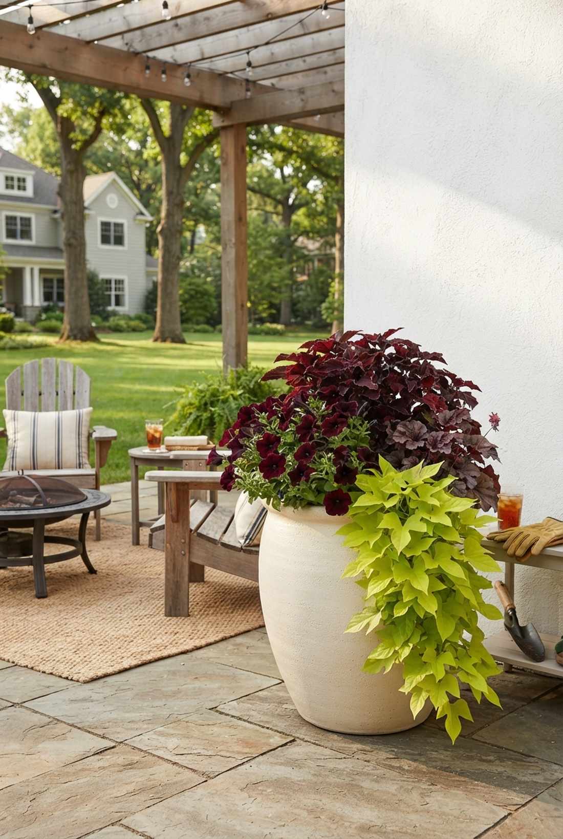 burgundy wine toned arrangement