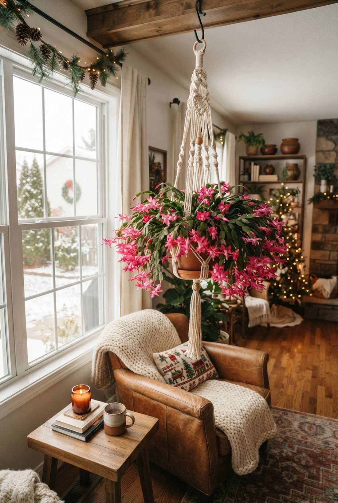 christmas cactus hanging display