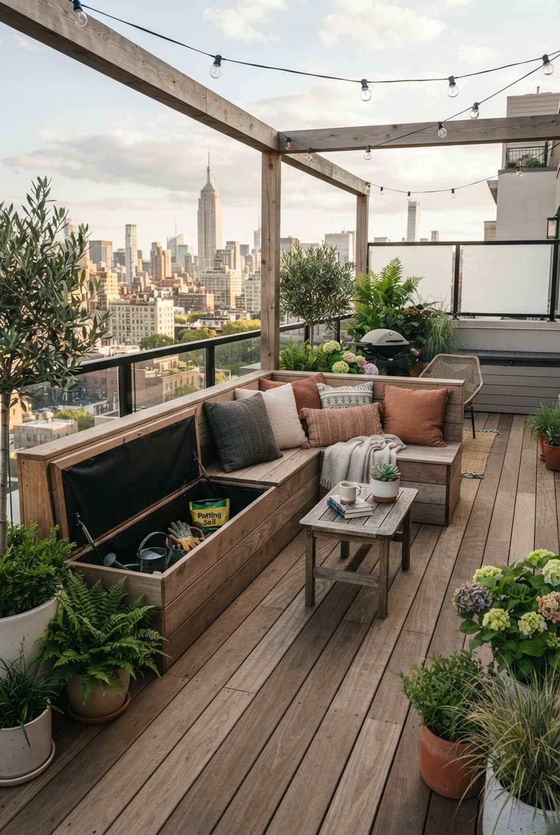corner bench with hidden storage