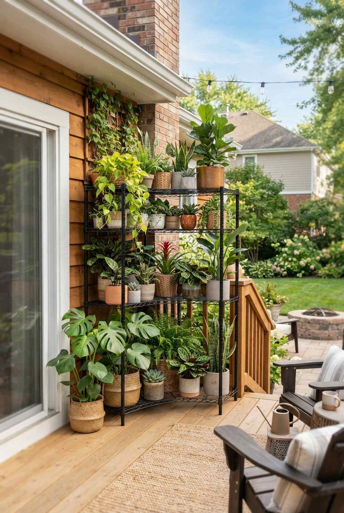 corner shelving unit jungle