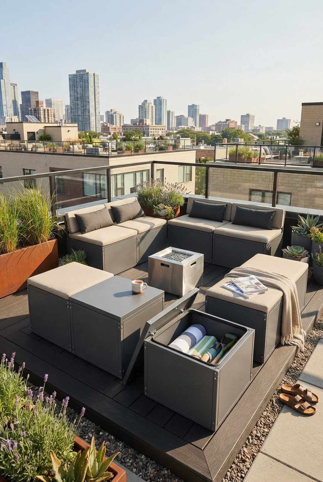 cube seating with hidden storage