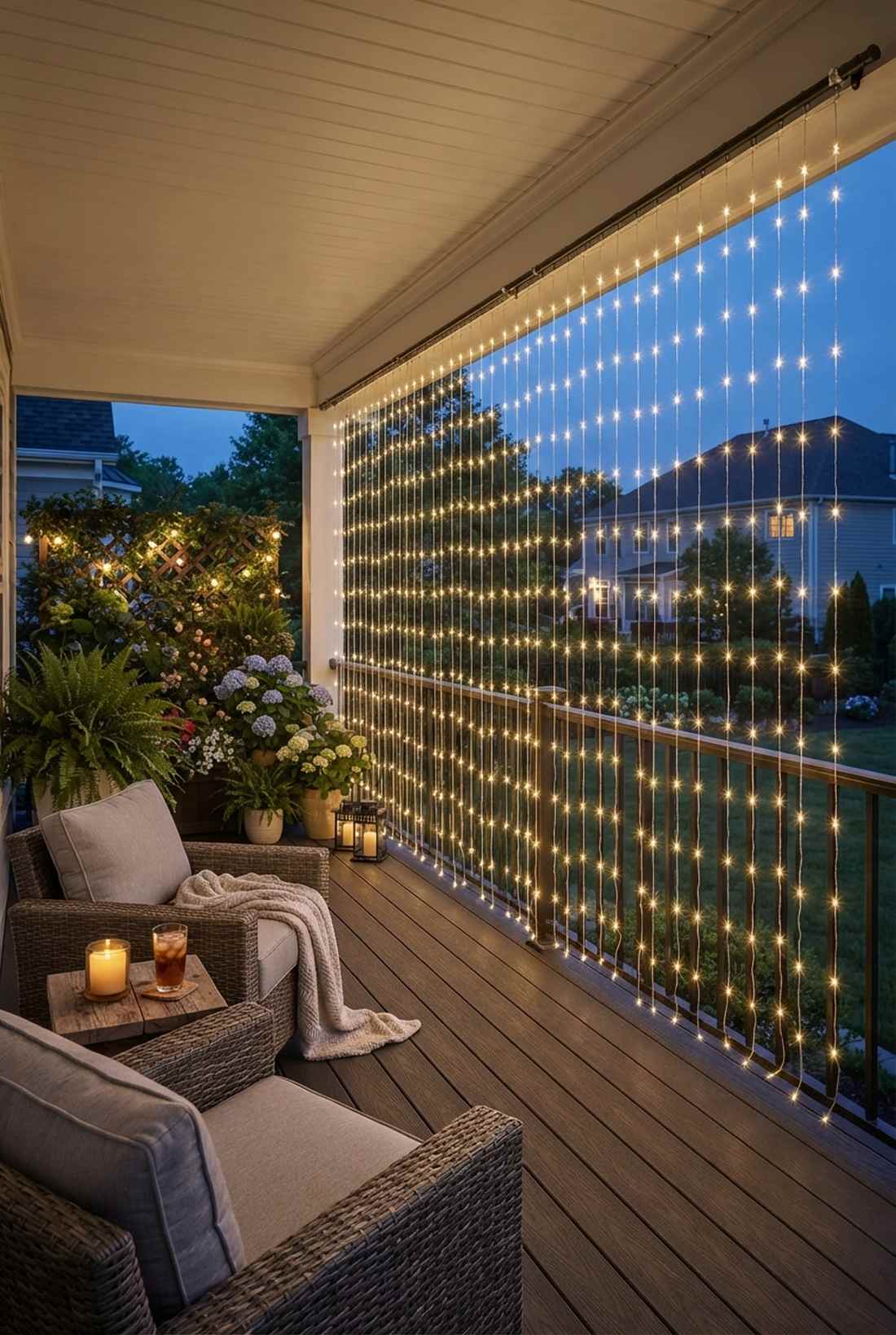 curtain waterfall effect