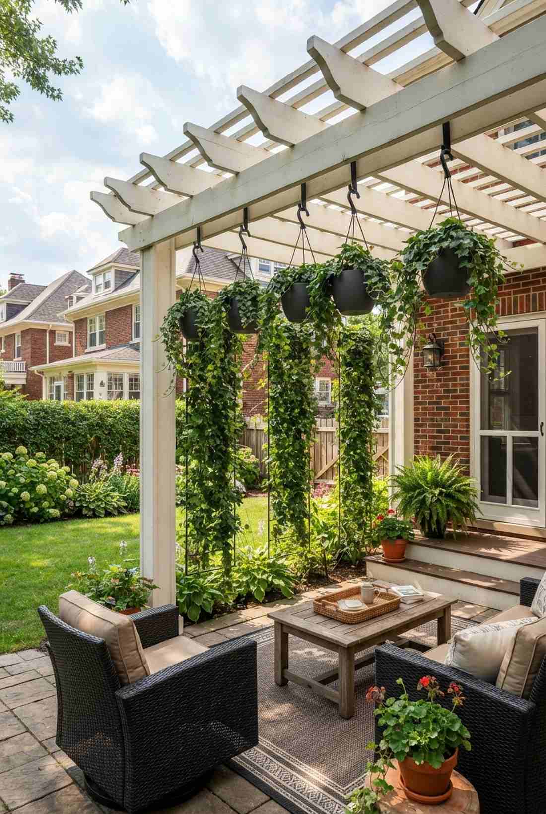 english ivy vertical ribbons