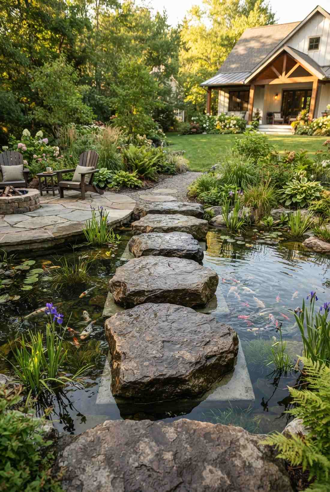flat boulder water crossing