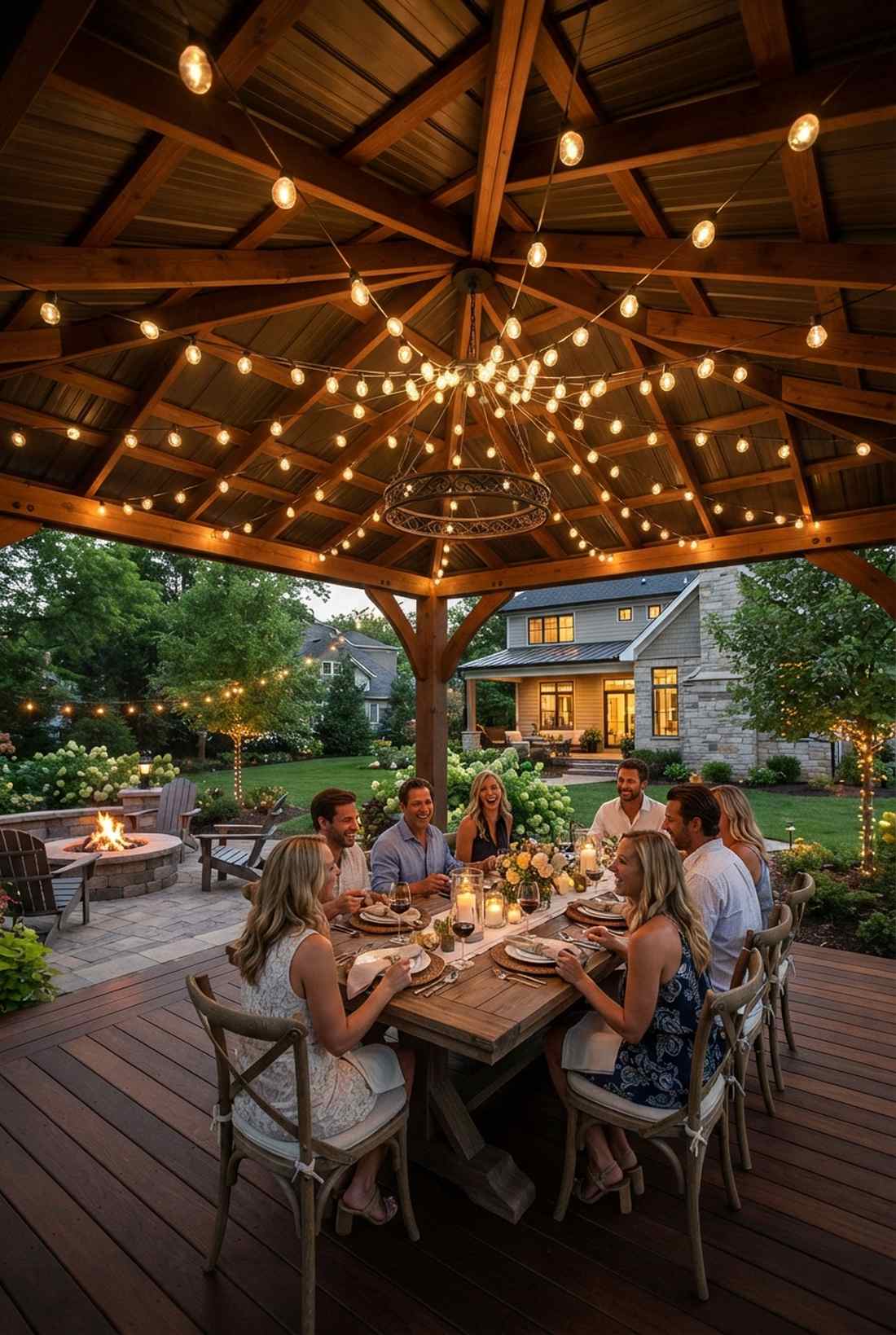 gazebo chandelier strings