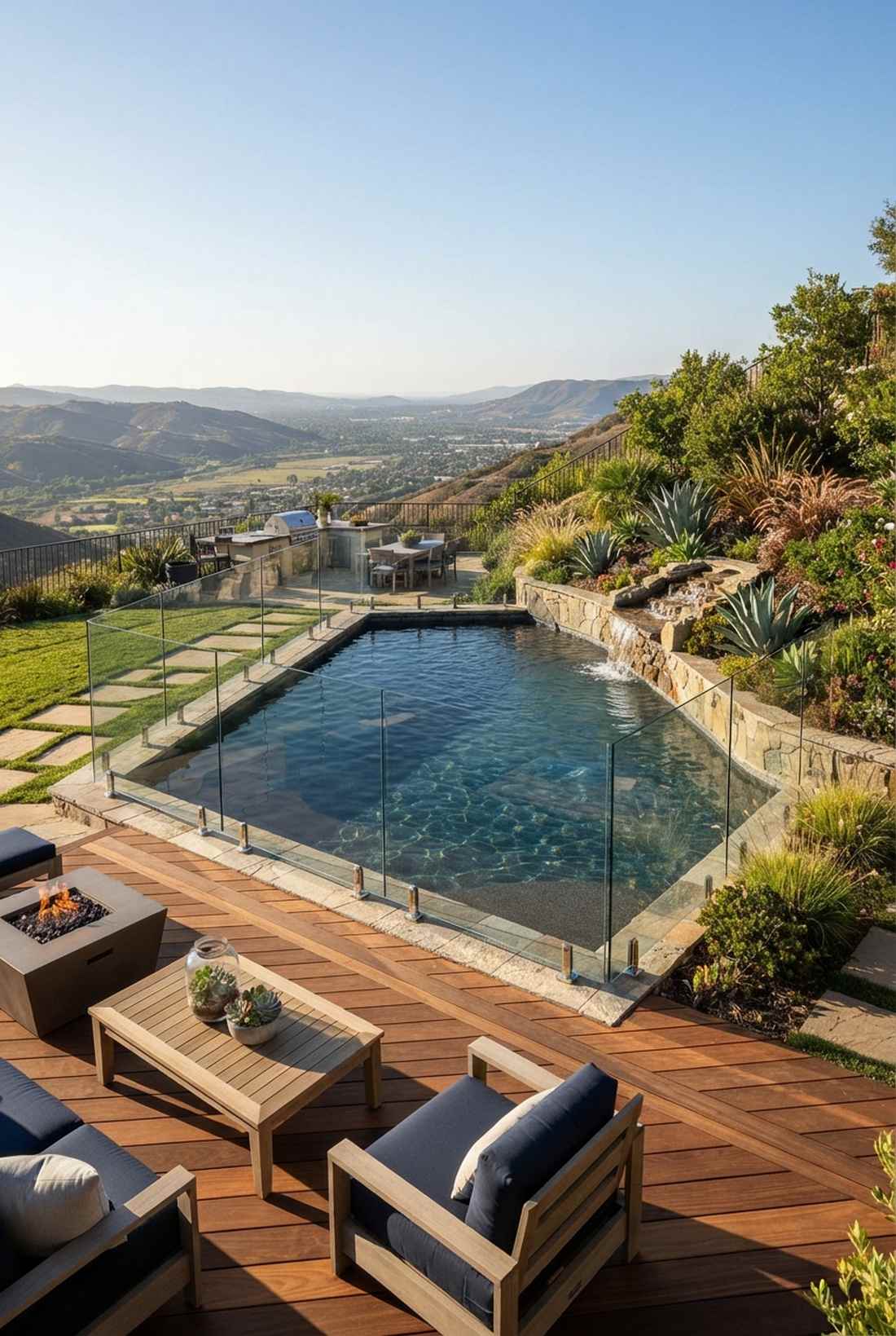 glass walled swimming pool enclosures