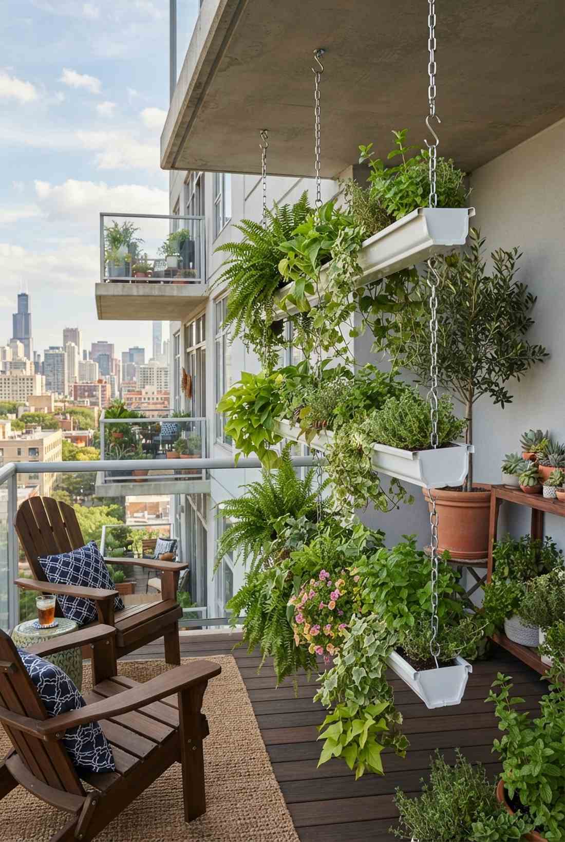 hanging gutter cascades