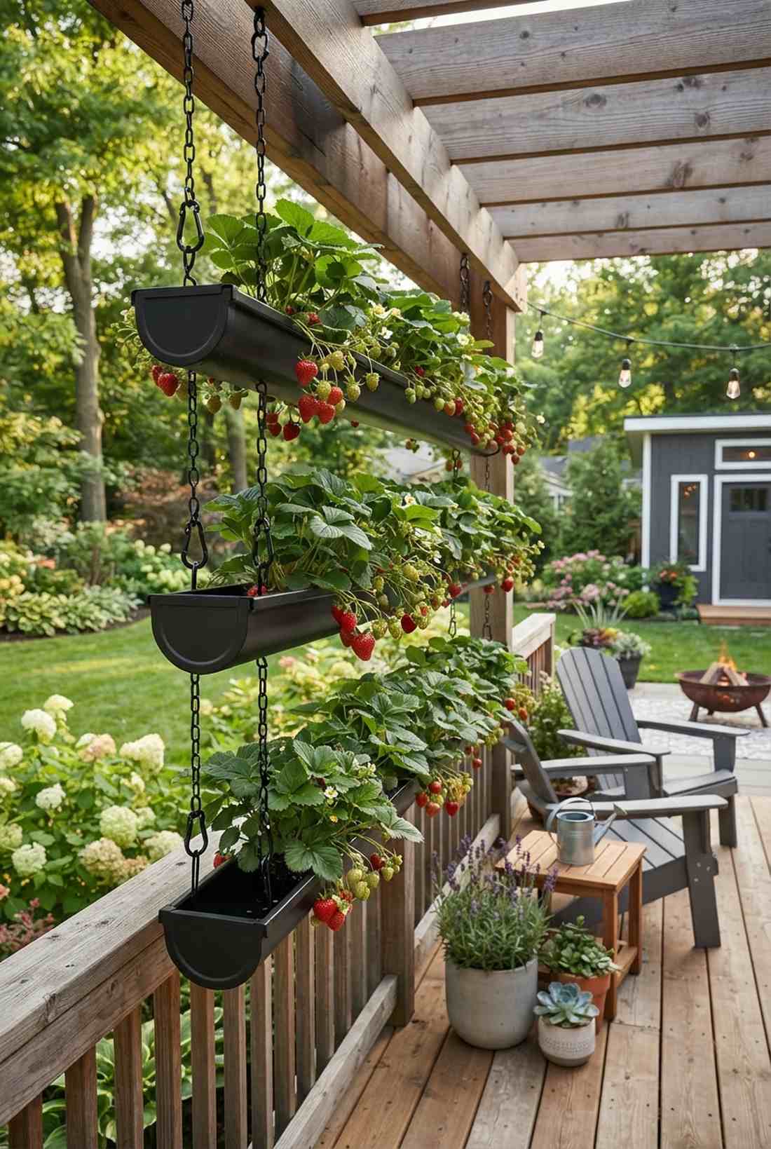 hanging gutter gardens