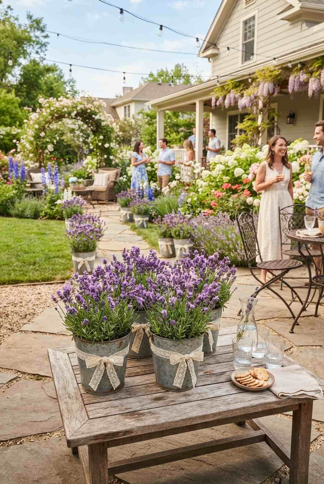 lavender pot clusters